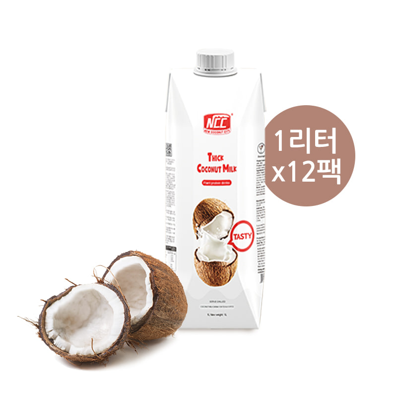 NCC 프리미엄 코코넛밀크 코코넛우유 대용량 (1리터X12팩)